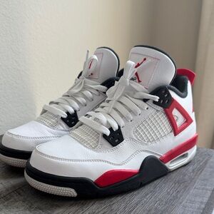 Air Jordan 4 Retro GS ‘Red Cement’ White and Red Sneakers